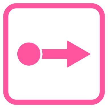 Doğru vektör simgesi bir çerçevede çekin