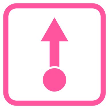 Vektör simgesi bir çerçeve içinde yukarı çekin