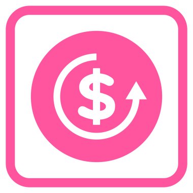 Geri ödeme vektör simgesi bir çerçeve içinde