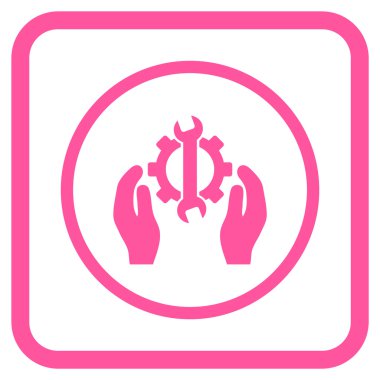 Onarım hizmeti vektör simgesi bir çerçeve içinde