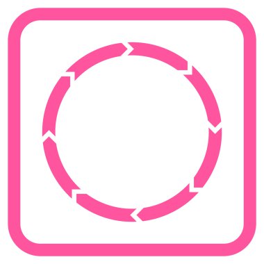 Döndürme vektör simgesi bir çerçeve içinde