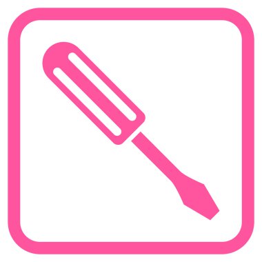 Tornavida vektör simgesi bir çerçeve içinde