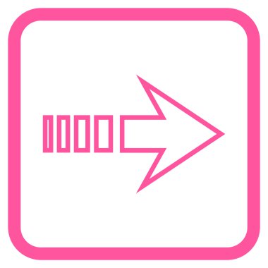 Doğru vektör simgesi bir çerçevede göndermek