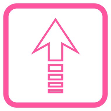 Vektör simgesi bir çerçeve içinde gönder