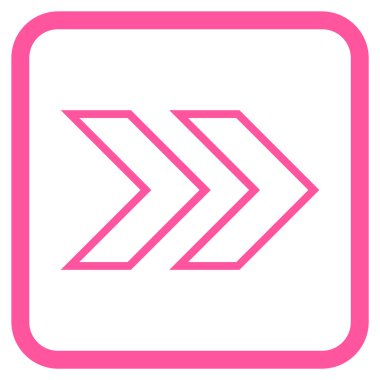 Üst karakter doğru vektör simgesi bir çerçeve içinde