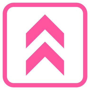 Vektör simgesi bir çerçeve içinde yukarı kayması