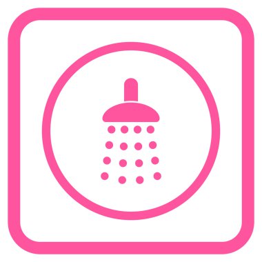 Duş vektör simgesi bir çerçeve içinde