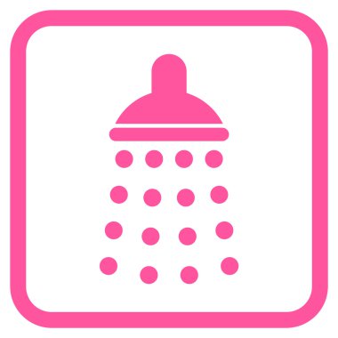 Duş vektör simgesi bir çerçeve içinde