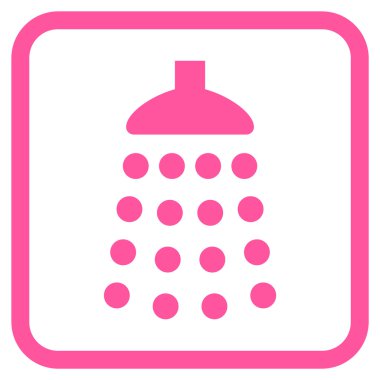 Duş vektör simgesi bir çerçeve içinde