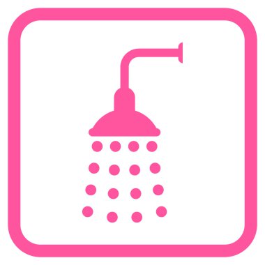 Duş vektör simgesi bir çerçeve içinde
