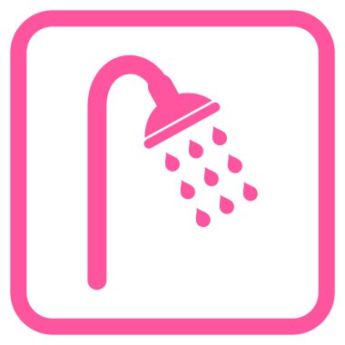 Duş vektör simgesi bir çerçeve içinde