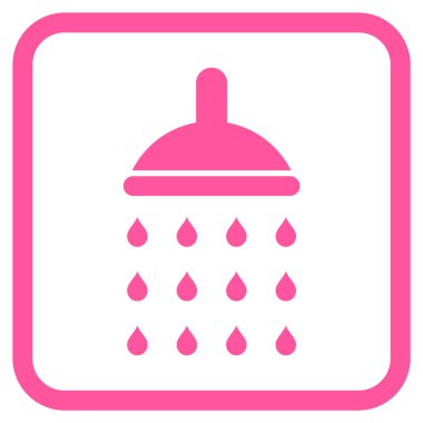 Duş vektör simgesi bir çerçeve içinde