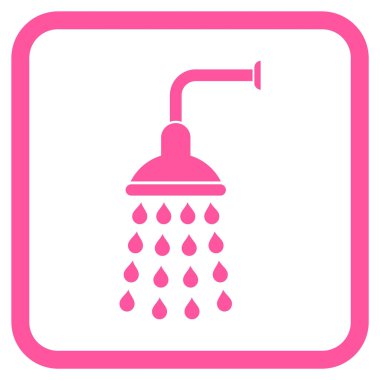 Duş vektör simgesi bir çerçeve içinde