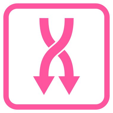 Vektör simgesi aşağı okları bir çerçevede shuffle