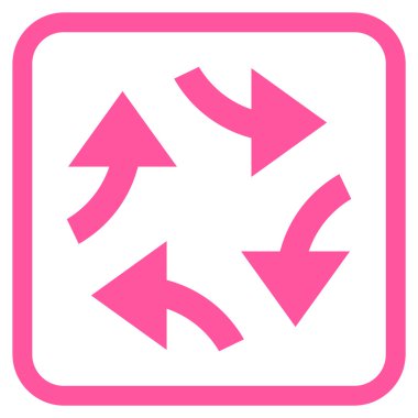 Oklar vektör simgesi bir çerçevede girdap