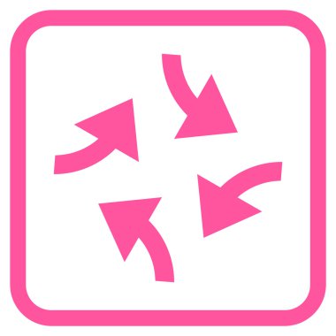 Oklar vektör simgesi bir çerçevede girdap