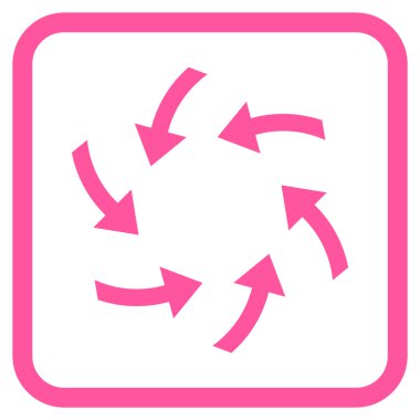 Oklar vektör simgesi bir çerçevede girdap