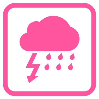 Fırtına vektör simgesi bir çerçeve içinde