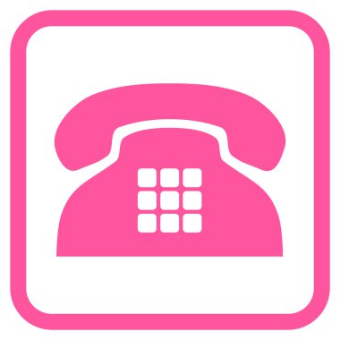 Sesi telefon vektör simgesi bir çerçeve içinde