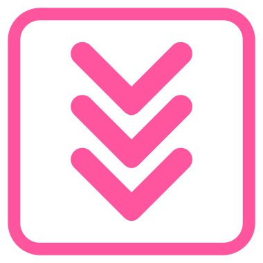 Vektör simgesi bir çerçeve içinde aşağı çift ok ucu