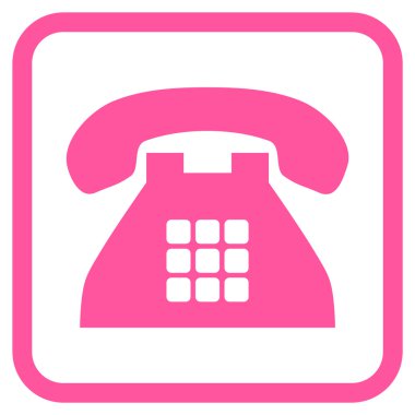 Sesi telefon vektör simgesi bir çerçeve içinde