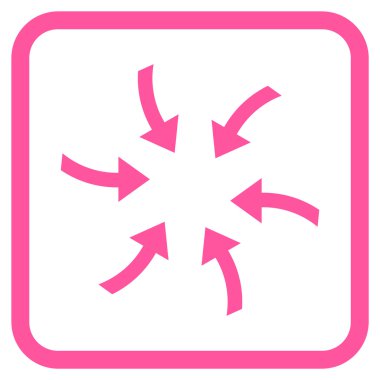 Oklar vektör simgesi bir çerçeve içinde burgu