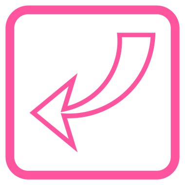 Vektör simgesi bir çerçeve içinde geri al