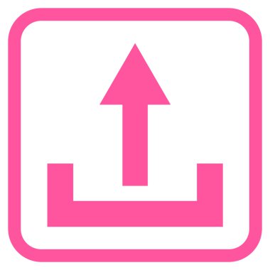 Vektör simgesi bir çerçeve içinde upload