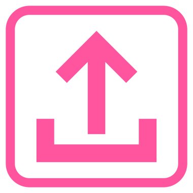 Vektör simgesi bir çerçeve içinde upload