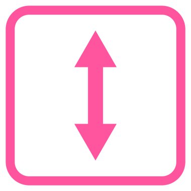 Dikey Çevir vektör simgesi bir çerçeve içinde