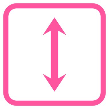 Dikey Çevir vektör simgesi bir çerçeve içinde