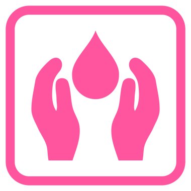 Su bakım vektör simgesi bir çerçeve içinde