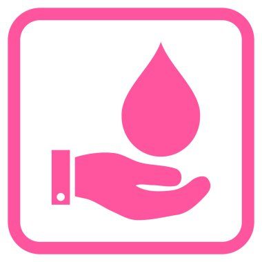 Su Servisi vektör simgesi bir çerçeve içinde