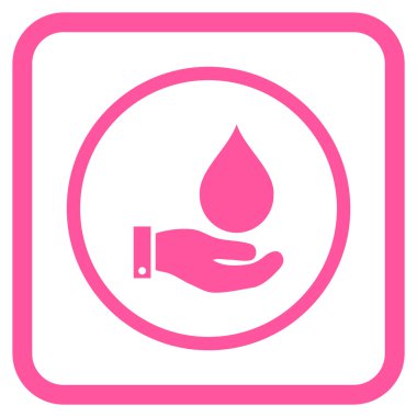 Su Servisi vektör simgesi bir çerçeve içinde