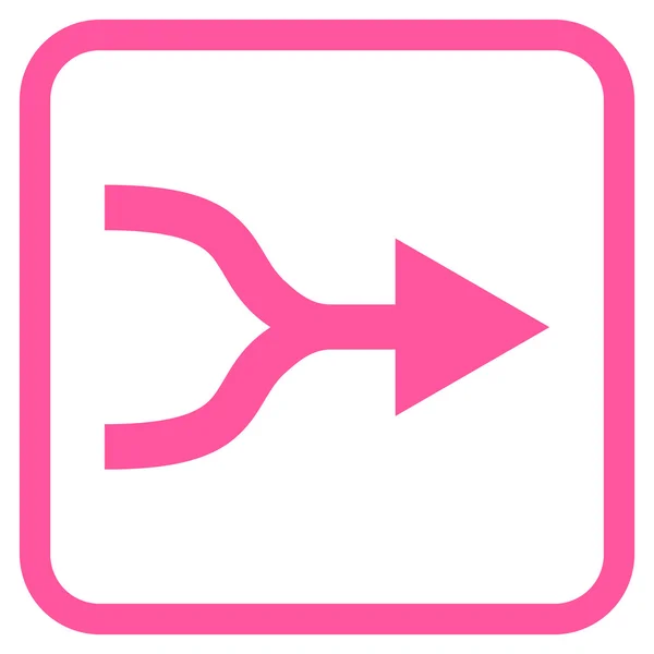 Combine Arrow Right Vector Icon In a Frame — Stock Vector
