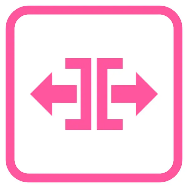 Divide Horizontal Direction Vector Icon In a Frame — Stock Vector