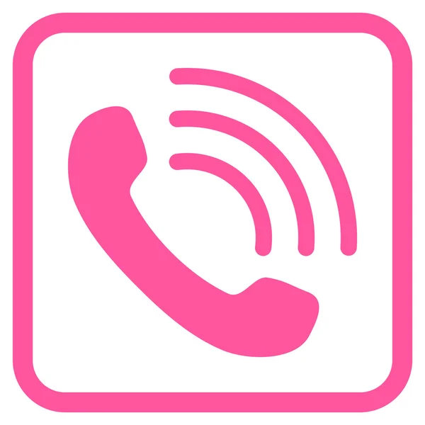 Icône vectorielle d'appel téléphonique dans un cadre — Image vectorielle