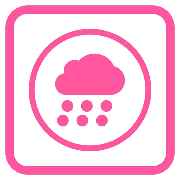 Regen Cloud Vector Icon In een Frame — Stockvector