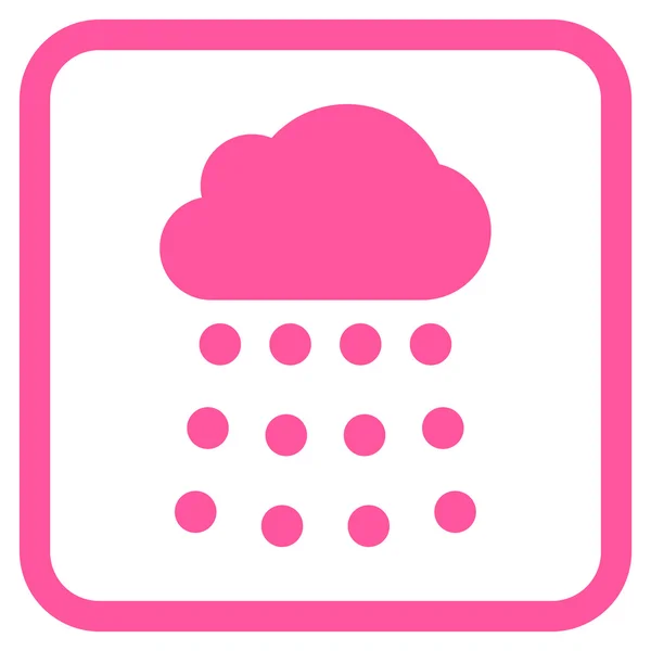 Regen Cloud Vector Icon In een Frame — Stockvector