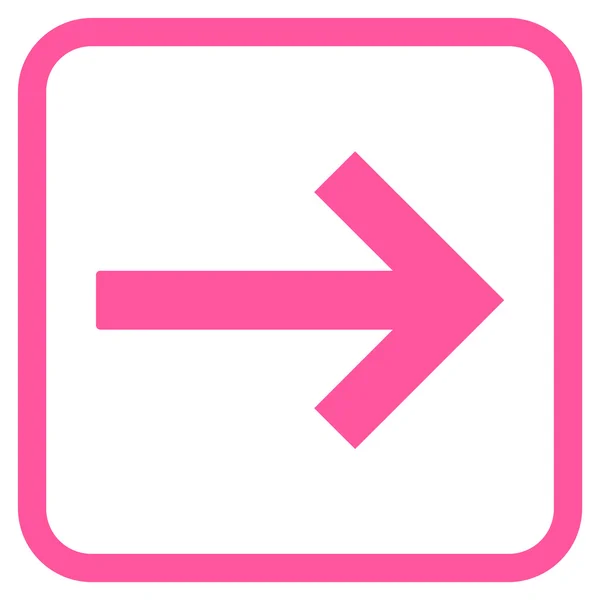 Högerpilen vektor ikonen i en ram — Stock vektor