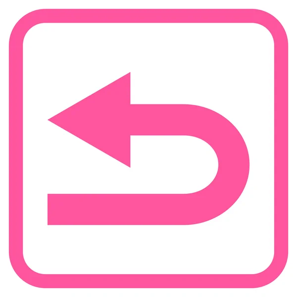 Turn Left Vector Icon In a Frame — Stock Vector