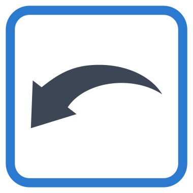 Vektör simgesi bir çerçeve içinde geri al