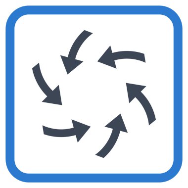 Oklar vektör simgesi bir çerçevede girdap