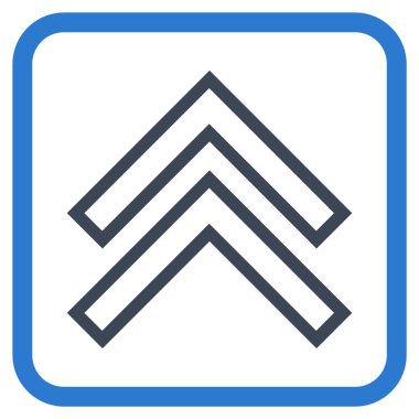 Vektör simgesi bir çerçeve içinde yukarı kayması