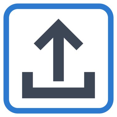 Vektör simgesi bir çerçeve içinde upload