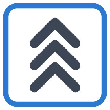 Vektör simgesi bir çerçeve içinde yukarı çift ok ucu