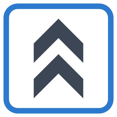 Vektör simgesi bir çerçeve içinde yukarı kayması