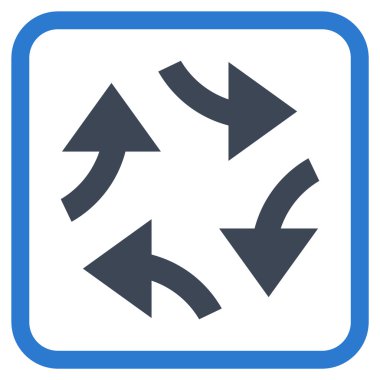 Oklar vektör simgesi bir çerçevede girdap