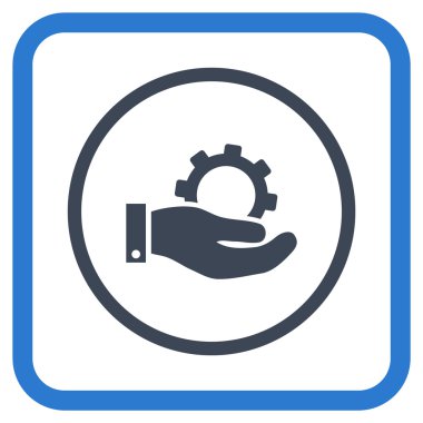 Hizmet vektör simgesi bir çerçeve içinde