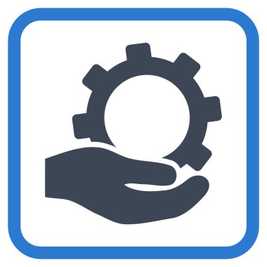 Hizmet vektör simgesi bir çerçeve içinde